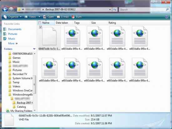 ������������� Complete PC Backup � Windows Vista