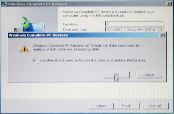 ������������� Complete PC Backup � Windows Vista