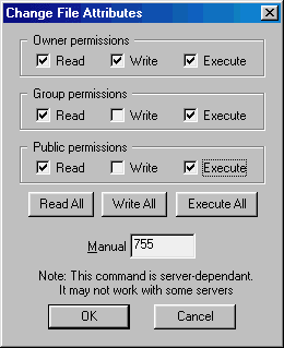 Chmod � CuteFTP