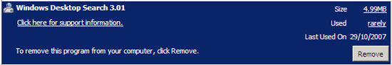 ���������� ���������� �� ��-�� Windows Desktop Search