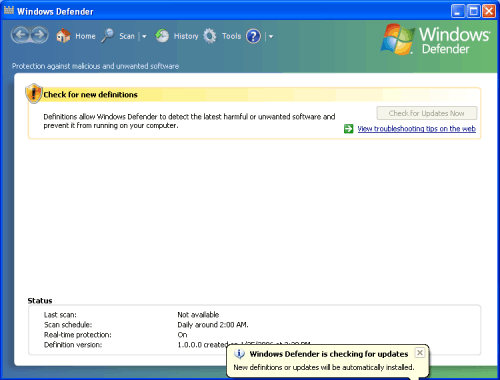 ��������� ������� ������ Windows XP